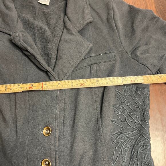 Soft Surroundings Blazer Jacket Women's Size S Tallulah Jersey Embroidered - Picture 8 of 9